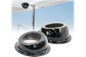 NEESPOC 6.5" Angled Speaker Pods, Surface Mount Speaker Enclosures Boxes for UTV, RV, Boat, Door, Trunk, Car, Universal Painted Gloss Black (2PCS Hole Cut)