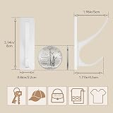 pickpiff Self Adhesive Hooks 6KG Stainless Steel 4 Pack White view 3