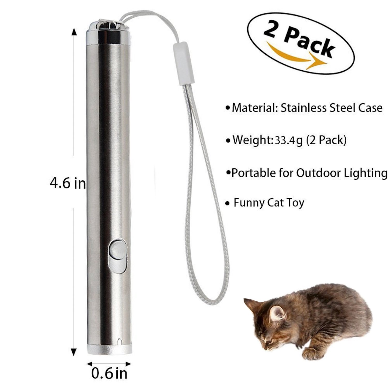 Leoking Cat Chaser Toy - LED Pet Interactive Exercise Pointer Training Pen for Dogs