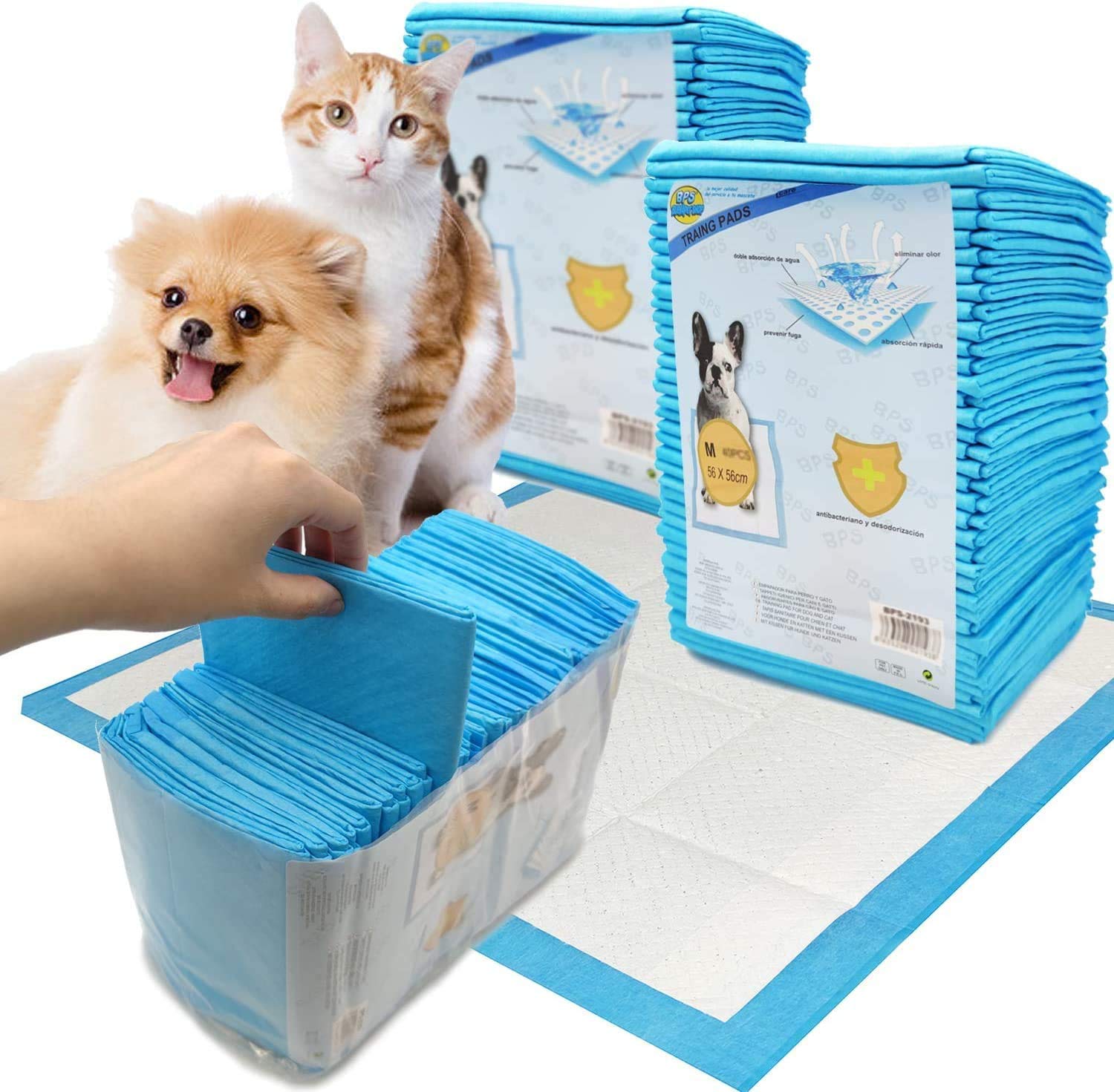 BPS BPS-2196 Training Pads for Dogs and Cats, Pack of 30, 55 x 85 cm