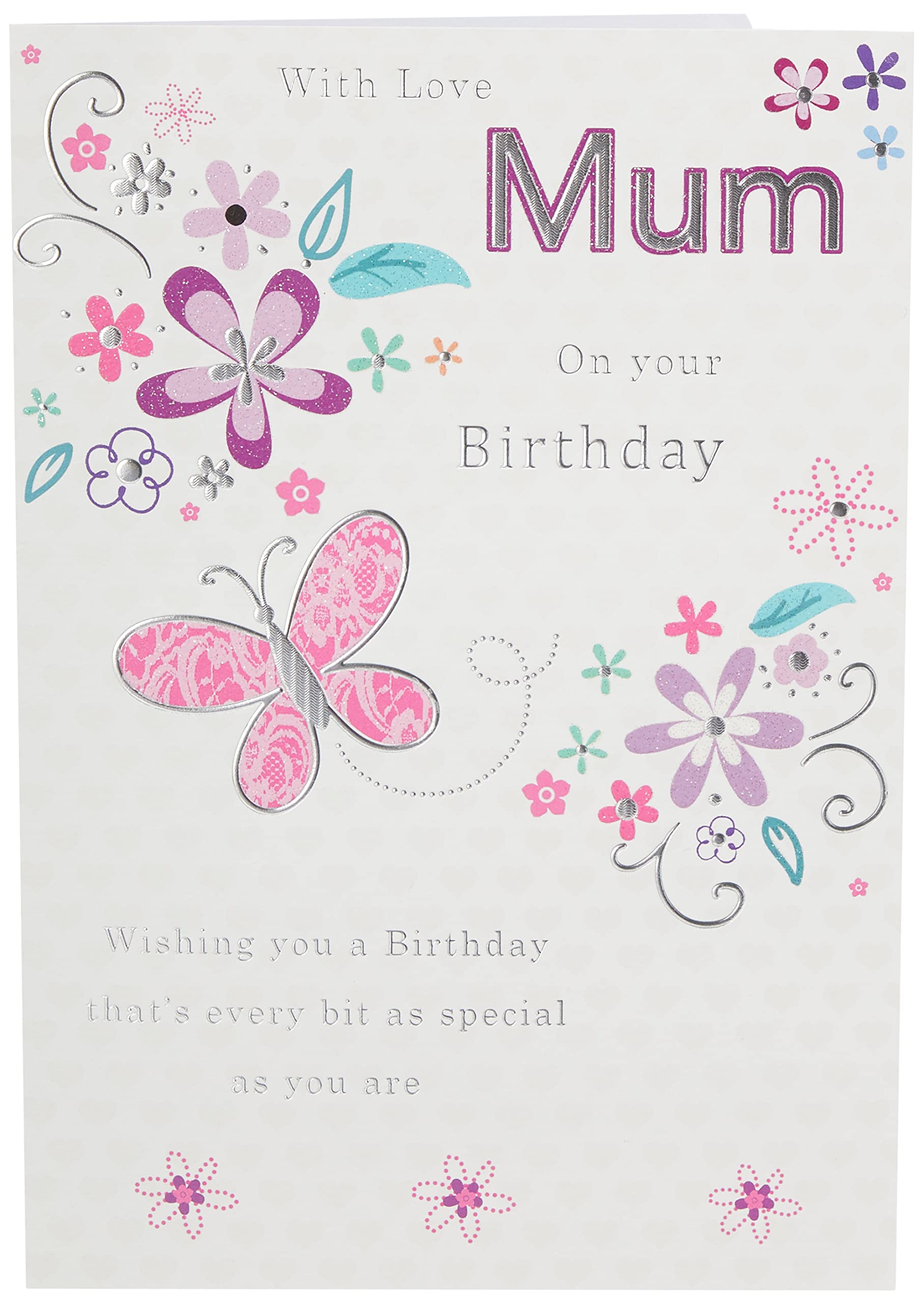Piccadilly Greetings Traditional Birthday Card Mum - 9 x 6 inches