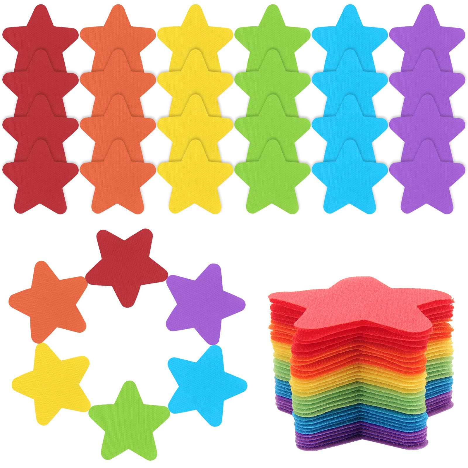 30Pcs Carpet Spot Markers, Windspeed 6 Colors Carpet Markers for Classroom Number Spot Floor Dots (30)