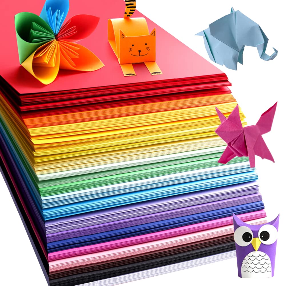 Photo 1 of MIDUOLE Origami Paper, Pack of 200 Sheets - 20 Vivid Colors - Double Sided - 6 Inch Square, Easy Fold Paper for Kids Adult Beginners Training Arts & Crafts Projects.