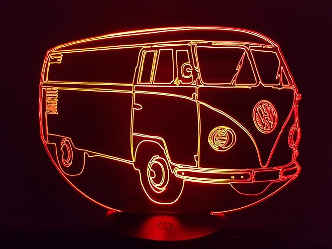 Amazoncom Vw Combi Bus T1 Volskwagen 2 3d Led Lamp