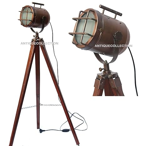 nautical searchlight tripod floor lamp