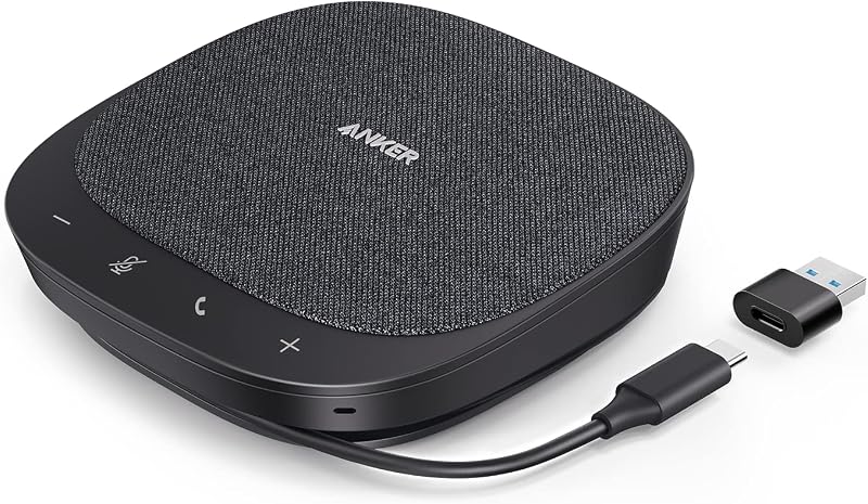 Anker PowerConf S330 USB Conference Speaker 360° Voice Coverage Four Mics USB-C