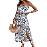Women's Ruffle Floral Maxi Summer Casual Dress Off Shoulder Wedding Guest Slit Hem Beach Prom Dresses