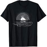 Vinyl Record Shirt Moon Music Lover Tee T-Shirt Collectors Gift