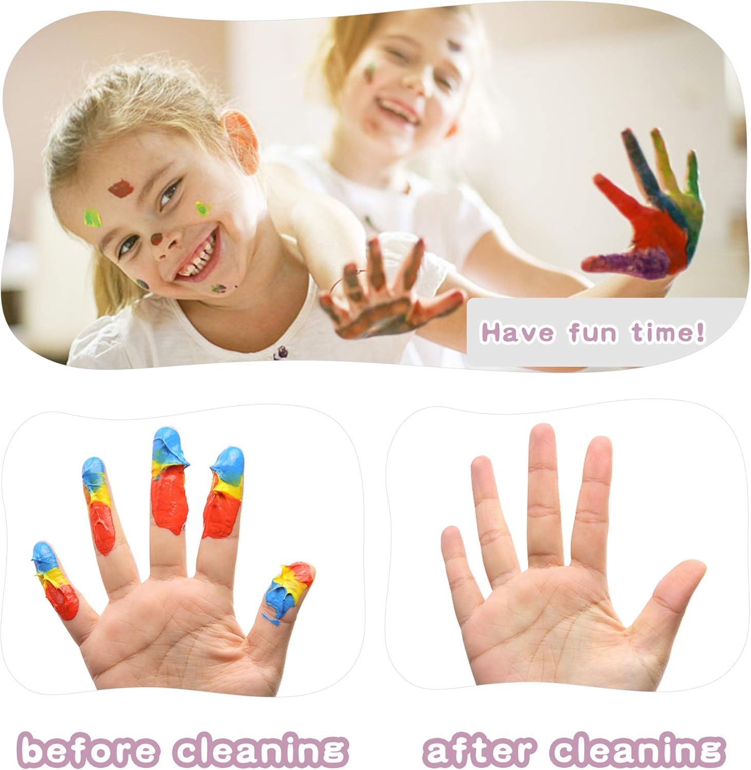 Jar Melo Children's Finger Paint Kit; Non-Toxic;Washable; Portable Iron Pink Box; 6 Colors: Toys & Games