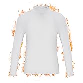 Roadbox Youth Boys Compression Thermal Shirt, Long Sleeve Mock Neck Fleece Base Layer, Kids Undershirt for Baseball Football