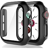MP-MALL 2-Pack Compatible with Apple Watch Series 3/2/1 38mm with Build-in Tempered Glass Screen Protector, Full Protection H