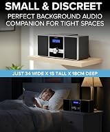 Denver MCA-230 Mini HiFi System CD Player with Speakers, FM Radio, Clock view 4