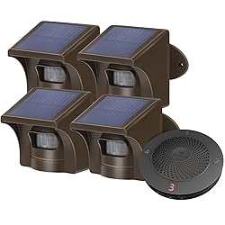 eMACROS Long Range Solar Wireless Driveway Alarm