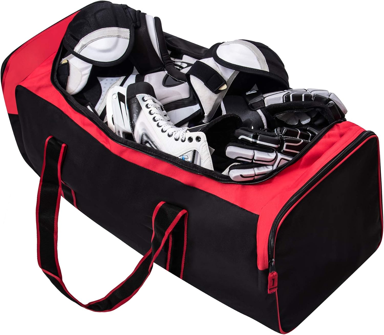  | Jetstream 36 Inch 3-Pocket Hockey Equipment Duffle Bag (Red) | Sports Duffels