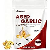 Aevezom Aged Garlic Extract - 7500mg Odorless, 300 Softgels Organic Garlic Supplement | Non-GMO, Gluten-Free | Supports Immune Health (1)