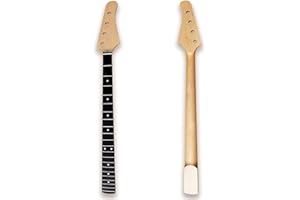 BexGears 4 String Electric Bass Guitar Neck 21 Fret Bolt On composite ebony fingerboard