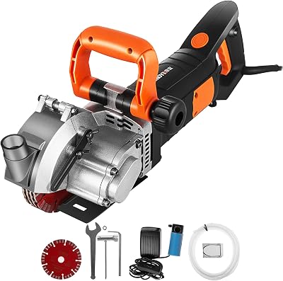 VEVOR Electric Wall Chaser 133mm 4800W Groove Cutter Depth 42mm with Water Pump