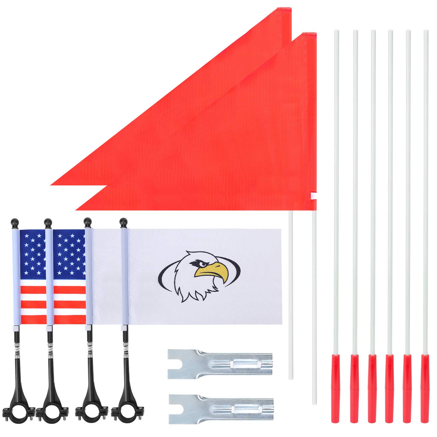 Safety Flag for Bike Trailer, 6 Foot Heavy Duty Fiberglass Bike Flag