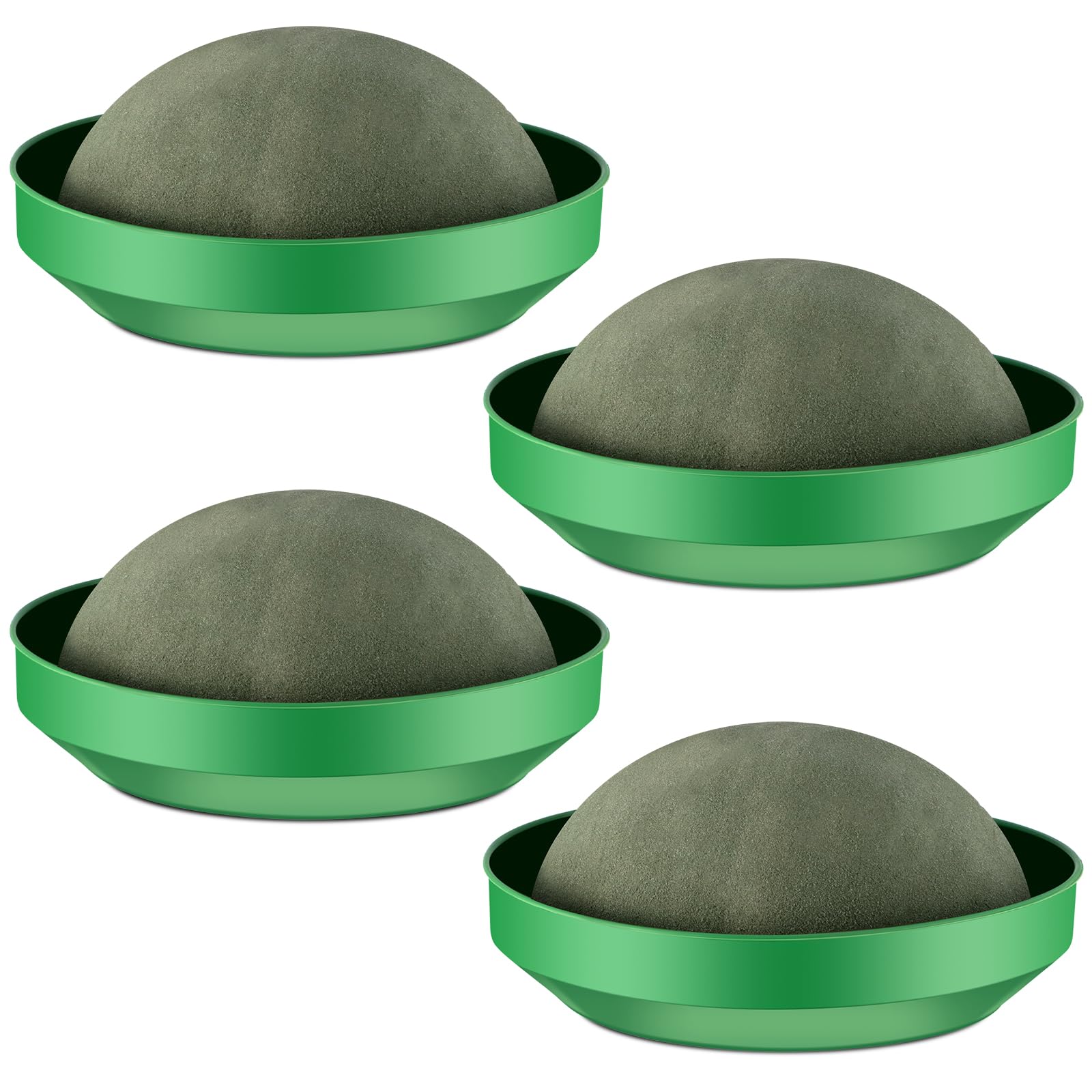 Photo 1 of Frienda 8 Pcs Flower Foam Blocks Half Ball with Bowl Round Floral Dry Foam Green Floral Craft for Artificial Flower Arrangement Birthday Wedding Party (5.5x2.7in)