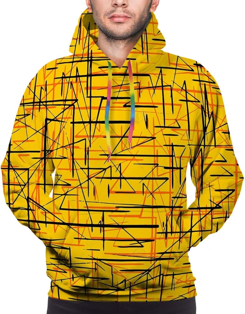 Men's Hoodie Cool Hooded Sweatshirt Nice Artistic Background Creative