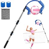 Caulimo Volleyball Spike Trainer (No Ball Included): Adjustable Volleyball Training Equipment - Volleyball Hitting Trainer with Anti-Slip Foam Head for Indoor &amp; Outdoor Practice
