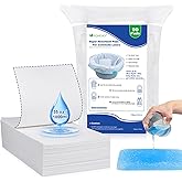 90 Pcs Commode Absorbent Pads for Bedside Toilet Chair Bucket, Commode Liners Pads, Disposable Bedside Commode Pads with Absorbent Gel, Portable Toilet Pads for Medical Care
