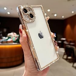 ROSEHUI Clear Glitter Phone Case for iPhone