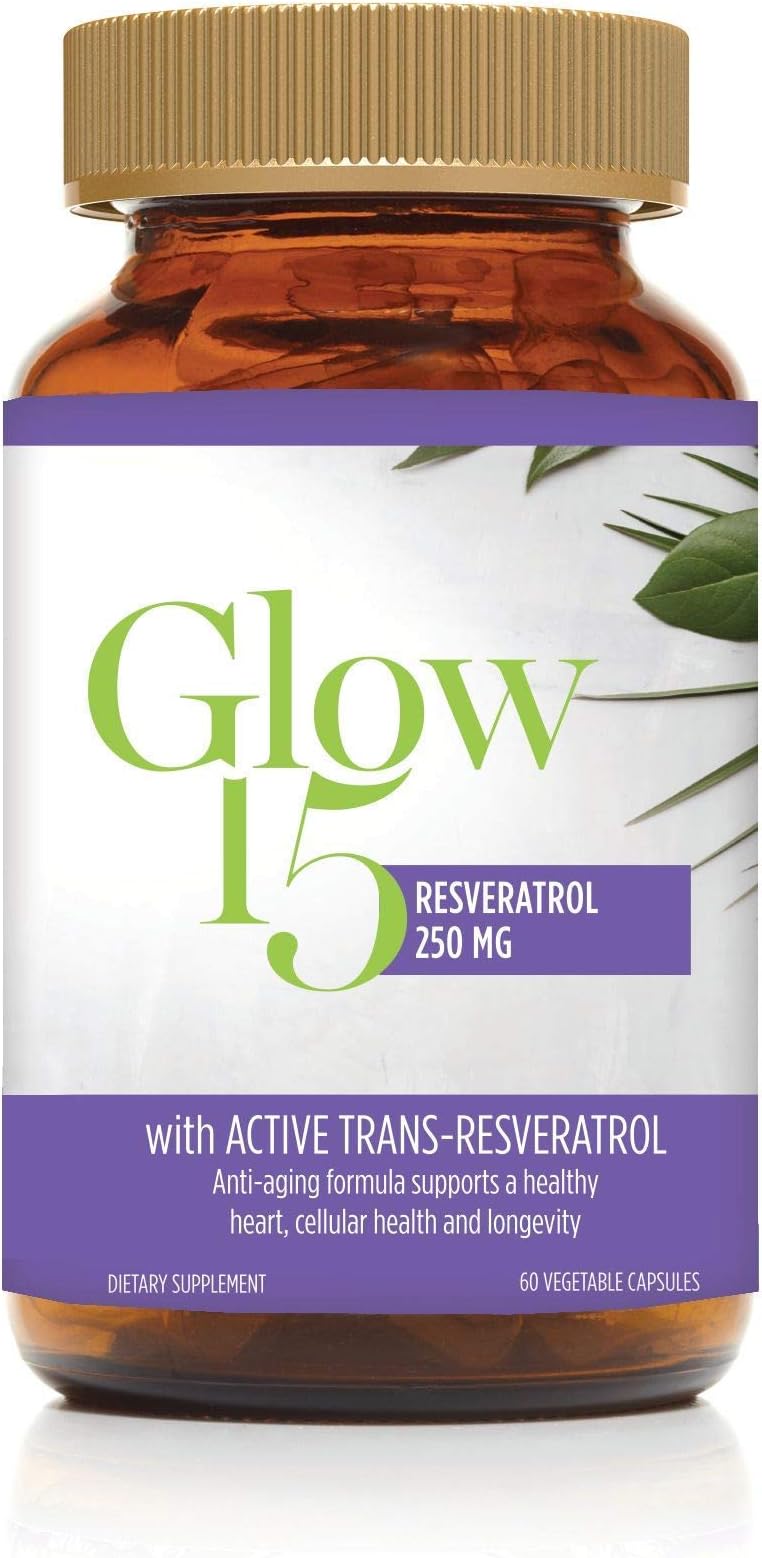 Glow15 Resveratrol 250mg - Antioxidant Rich Supplements to Support The Body's Healthy Aging