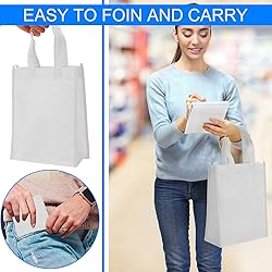 Jexine 100 Pcs Non Woven Bags Reusable Gift Bag
