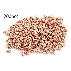 Aicosineg 200Pcs Solid Rivet 0.08in Dia 0.12in