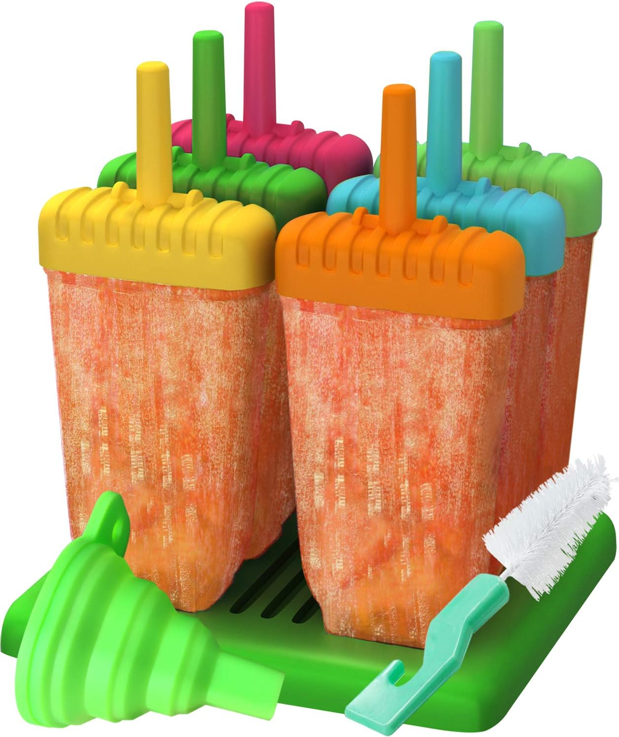 Ozera Popsicle Molds Ice Pop Molds Set of 6 Reusable