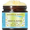 Botanical Beauty MONOI OIL BUTTER Pure Natural Virgin Unrefined RAW 4 Fl. Oz.- 120 ml for FACE, SKIN, BODY, DAMAGED HAIR, NAILS