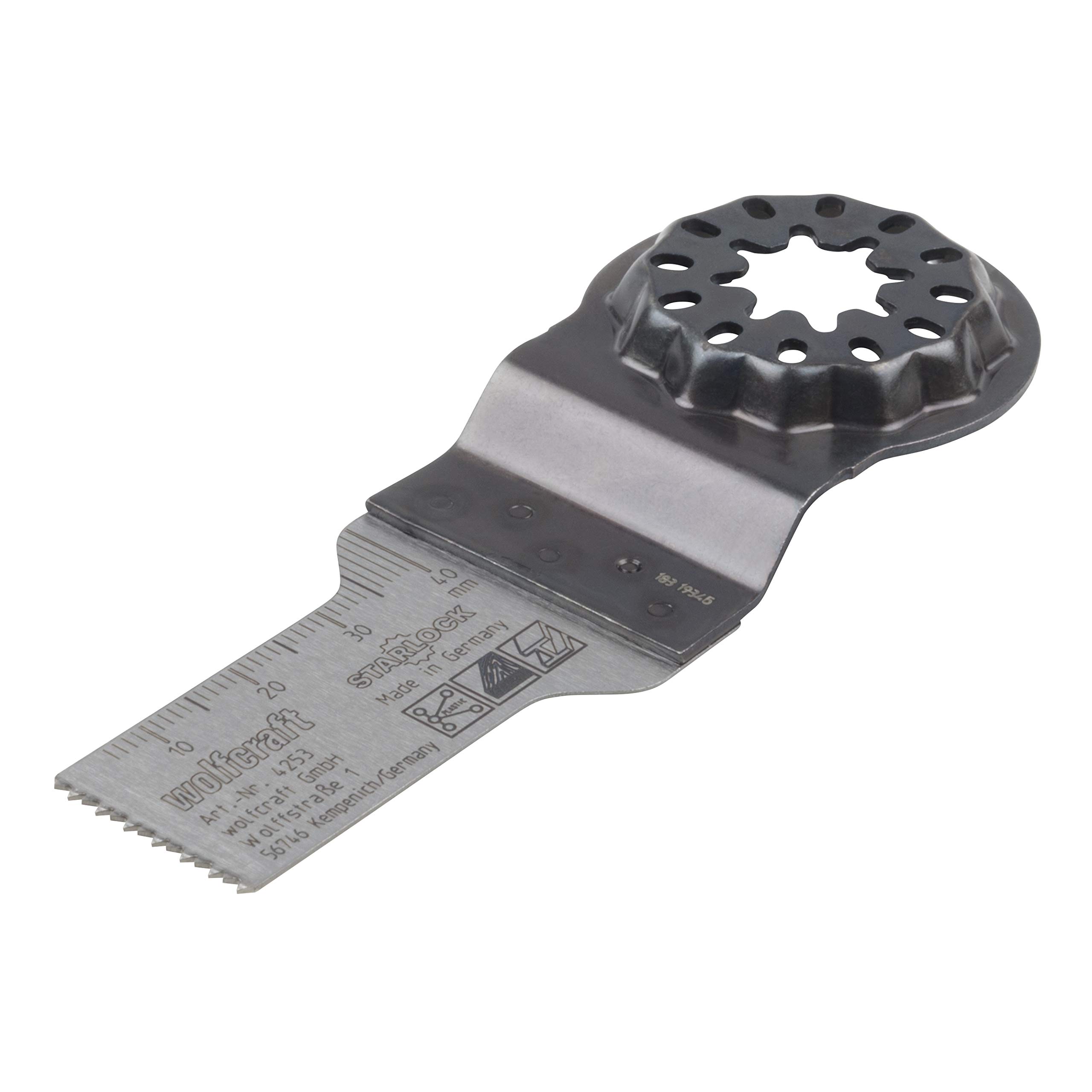 wolfcraft BIM Pushcut Saw Blade "Expert", STARLOCK receptacle, plastic, plasterboard, wood with nails I 4253000 I For sawing wood, plastic, plasterboard and wood with nails
