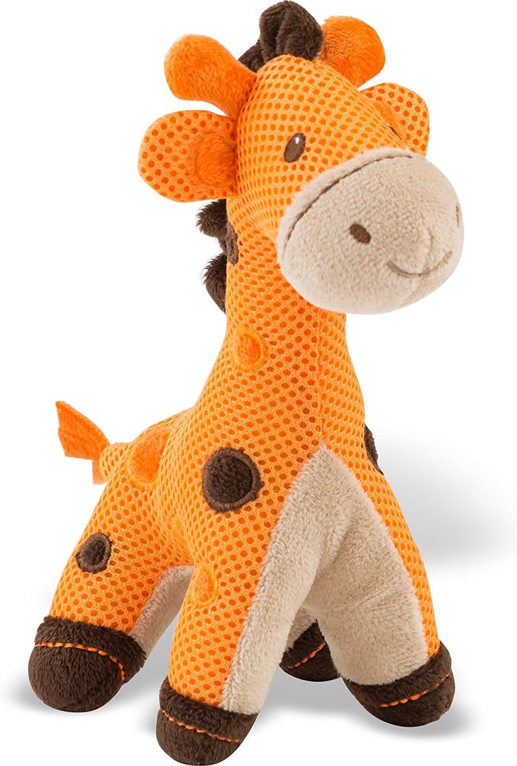 BreathableBaby Mesh Soft Toy Giraffe, Orange, 15 cm