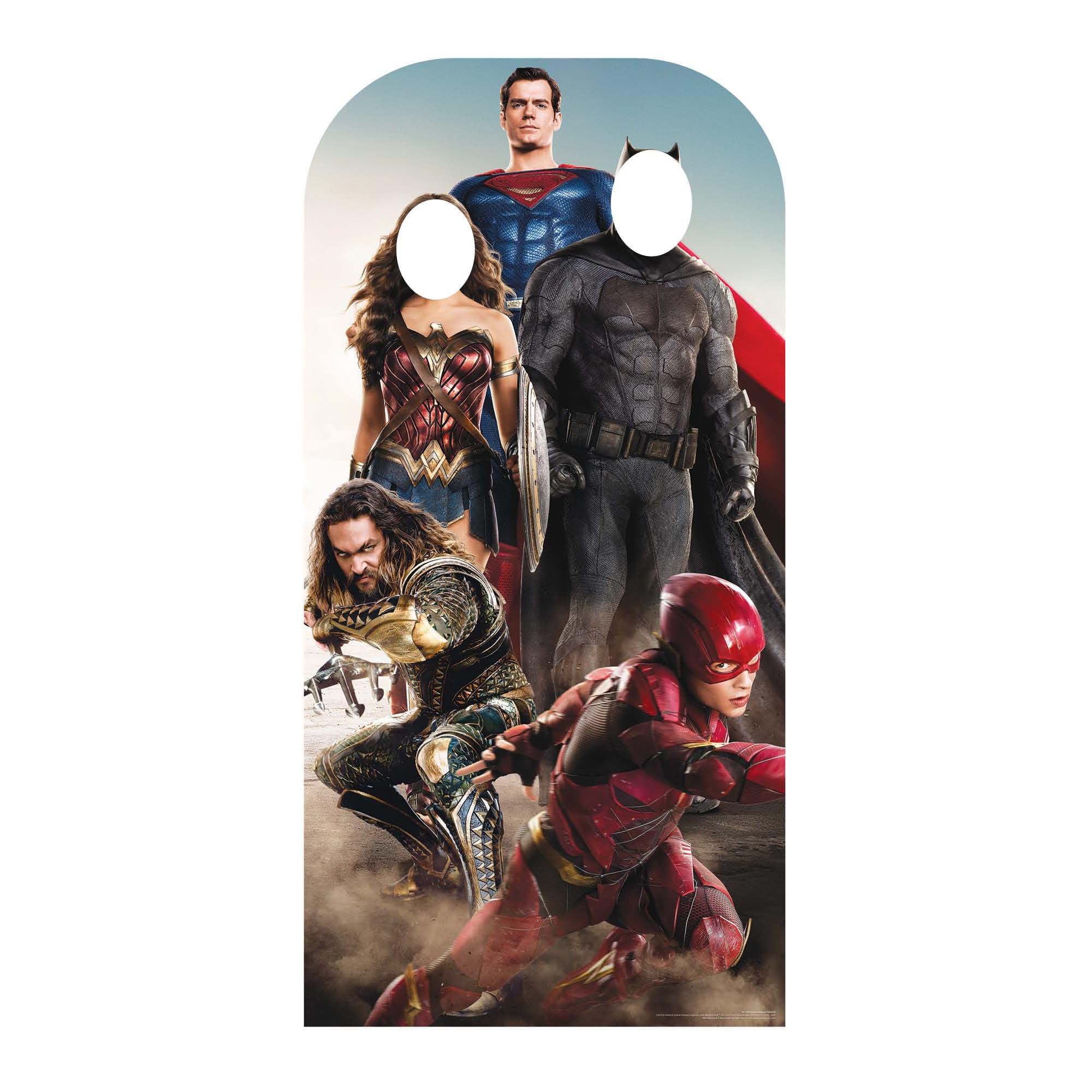 STAR CUTOUTS SC1339 Justice League Stand In Live Action Superman Batman Wonder Woman The Flash Cardboard Cutout Perfect for Birthdays, Gifts, Parties & Fans 193cm Tall 94cm Wide โ image 1