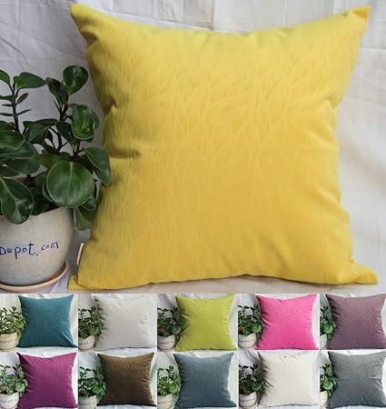 Amazon Com Tangdepot Solid Velvet Decorative Pillow Covers Euro