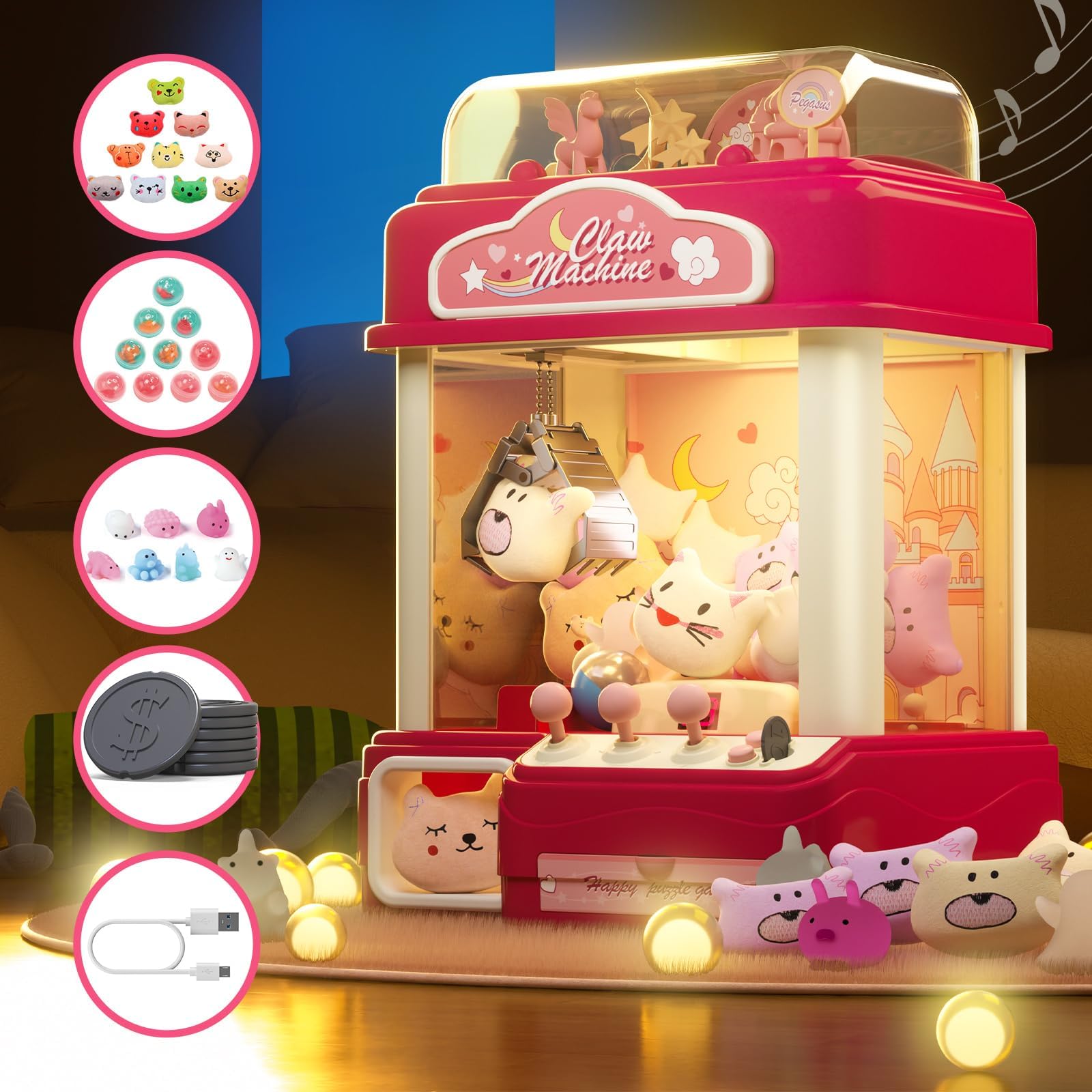 Skirfy Claw Machine for Kids Adults with Sound