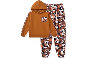 mksodopy Boys Clothes Boy Outfits 2-Piece Long Sleeve Hoodie and Camouflage Pants Boys Clothing for 6-16 Years
