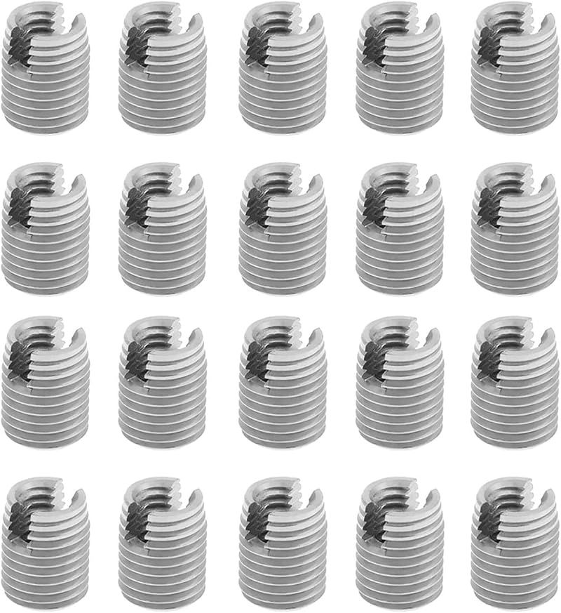 Hyuduo M4x8mm Self-Tapping Thread Inserts Kit M6.5 Outer Thread for Aluminum