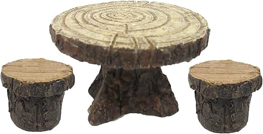 Amazon Com Pacific Giftware Enchanted Garden Tree Stump Table And
