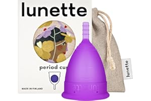 Lunette Period Cup – Menstrual Cup with 12h Leak-Free Comfort - Soft 100% Medical-Grade Silicone - Eco-Friendly Pad & Tampon Alternative Reusable for 10 Years - One-for-One Donation – Size 2 Violet