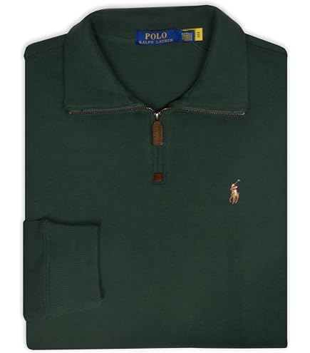 POLO RALPH LAUREN Men's Half Zip French Rib Cotton Pullover