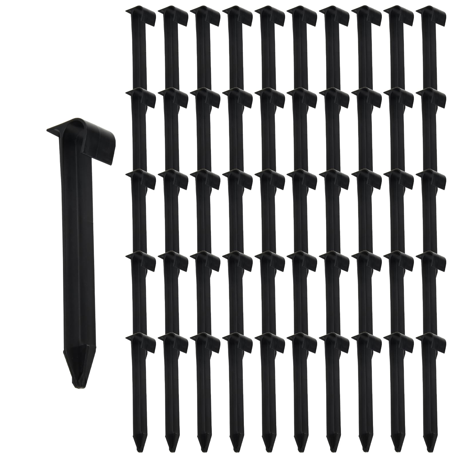 Ground Securing Pegs for Irrigation System, 50PCS Plastic Ground Stakes, Irrigation Drip Support Stakes for Vegetable Gardens Flower Beds Planting Watering System Tools Lawn Garden Supplies