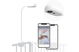 Cheego Smart Baby Monitor & Clip-On Mounting-HD Video Camera and Audio, 2-Way Talk, Nightlight and Night Vision, Room Humidity & Temp, Wake up & Crying Detection Works with Alexa