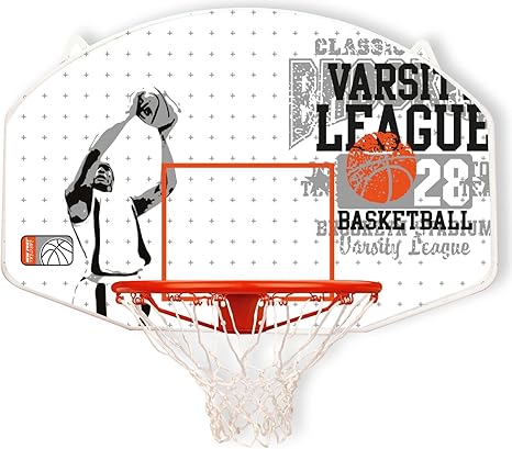 New Port Outdoor Mit Netz Basketballkorb, Weiß/Grau/Orange, One Size