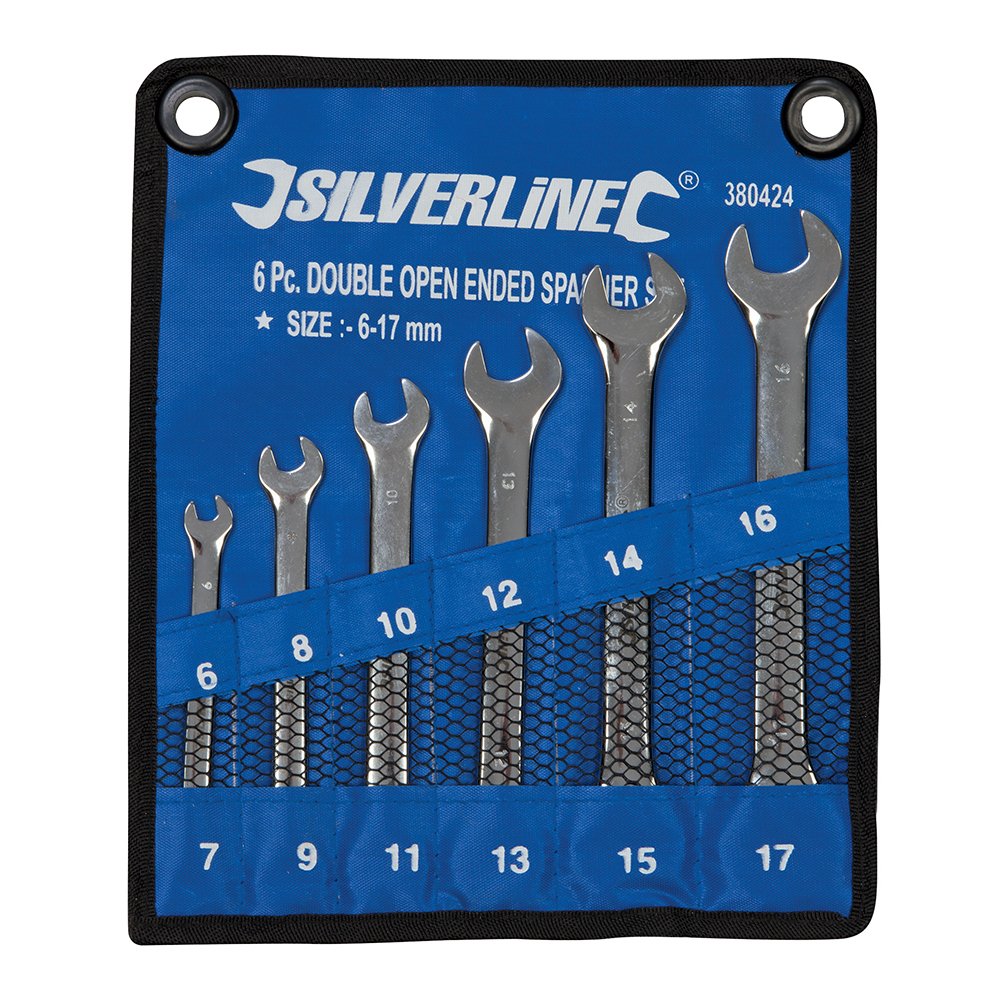 Silverline 380424 Open-Ended Spanner Set 6pce 6 - 17 mm