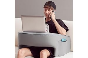 cooloo8 Lap Desk, Gaming Pillow, Laptop Stand, Laptop Desk Pillow, Couch Reading Pillow, Reading Pillow for Lap, Laptop Accessories, Reading Pillow with Arms for Adults(Grey)