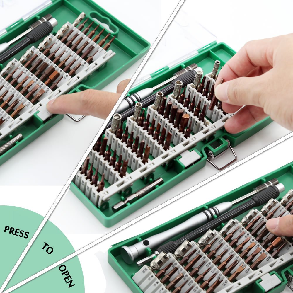 Kingsdun Precision Screwdriver Set, 60 in 1 Magnetic Driver Kit with 56 Mini Multi Bit Sets,Professional Repair Tool Kit for Iphone /Ipad /Macbook /PC/ Laptop /Xbox /Watches & Eyeglasses