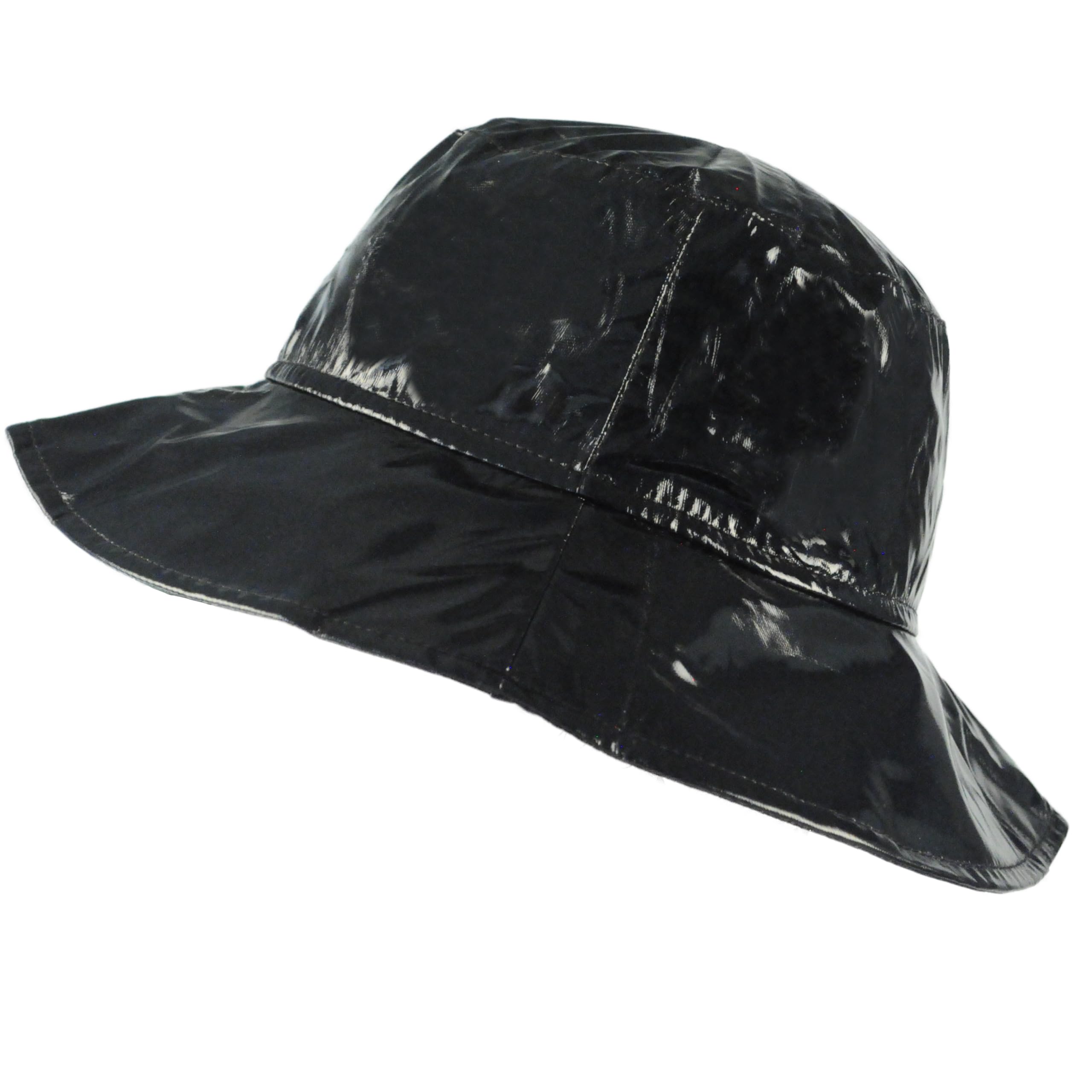 Toutacoo, Wide-Brimmed Vinyl Rain Hat (01-Black/L)