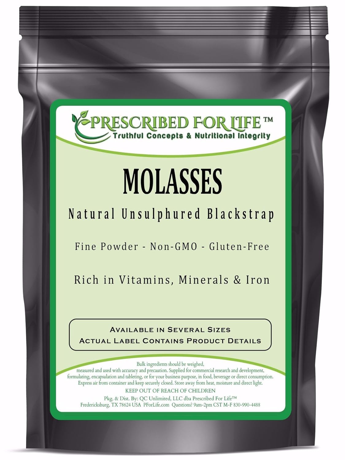 Molasses Natural NonGMO Unsulphured Blackstrap Molasses